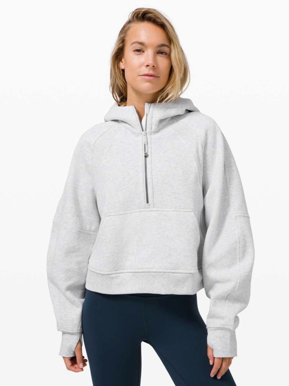 Lululemon Women’s Scuba Oversized Half-Zip Hoodie in Ultra Light Gray